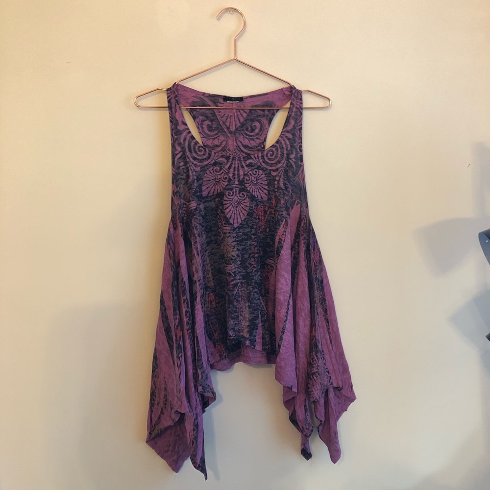 💝Purple & black patterned tank top